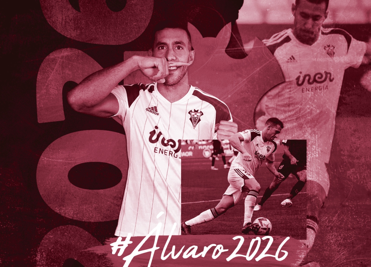 Álvaro Rodríguez renueva con el Alba hasta 2026. Imagen del Albacete Balompié.