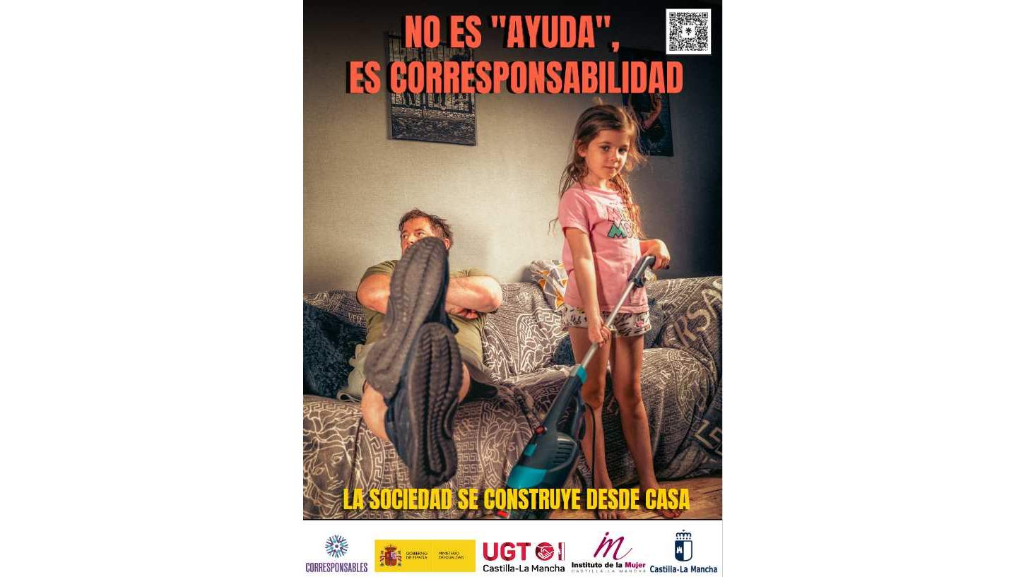 Cartel de "Educando en corresponsabilidad", de UGT.