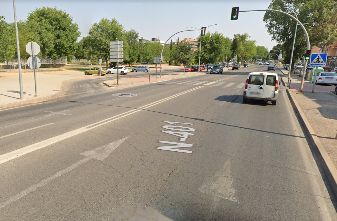 N-401 a la salida de Ciudad Real. Foto: Google Maps.