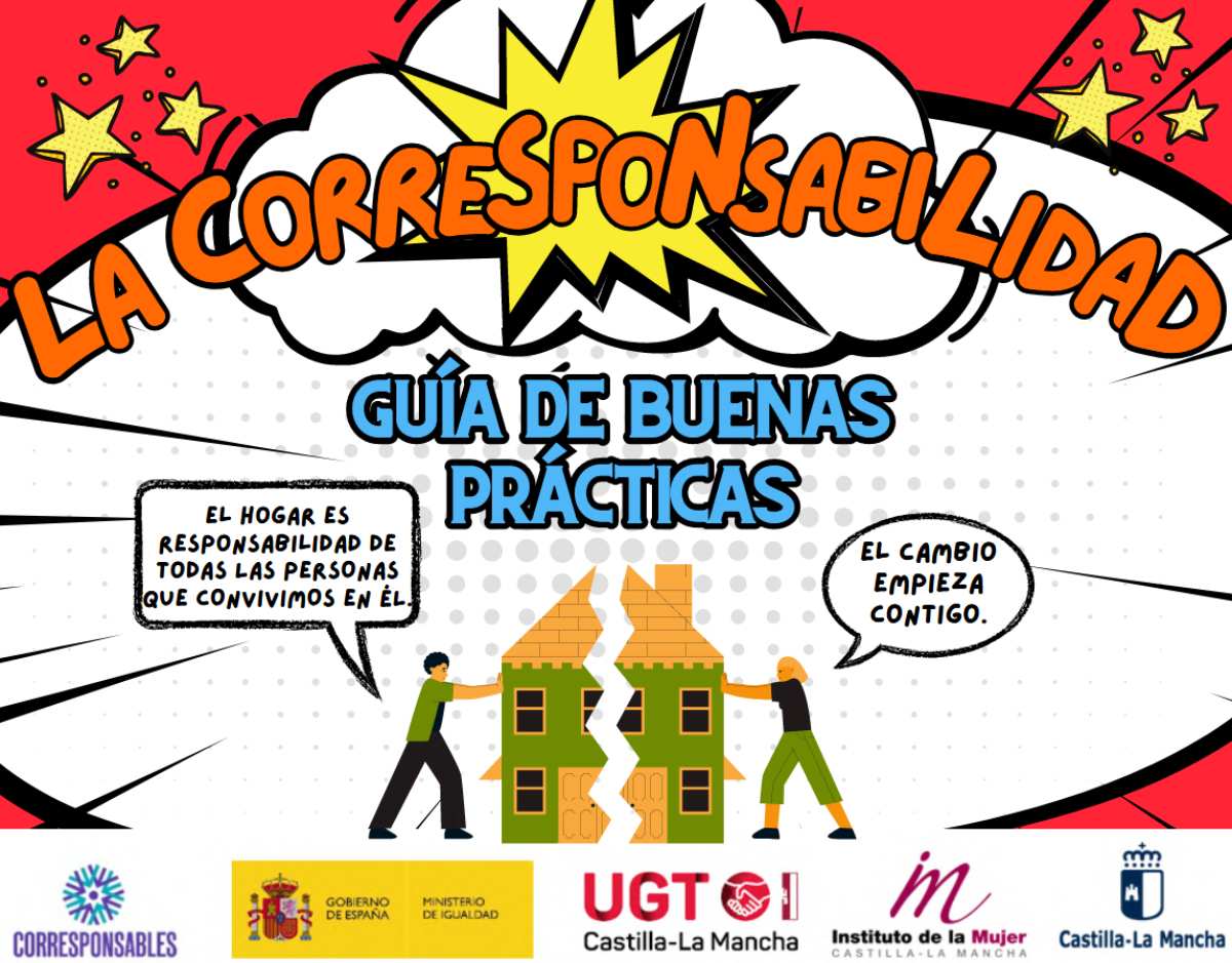 Cómic de UGT para concienciar sobre corresponsabilidad.