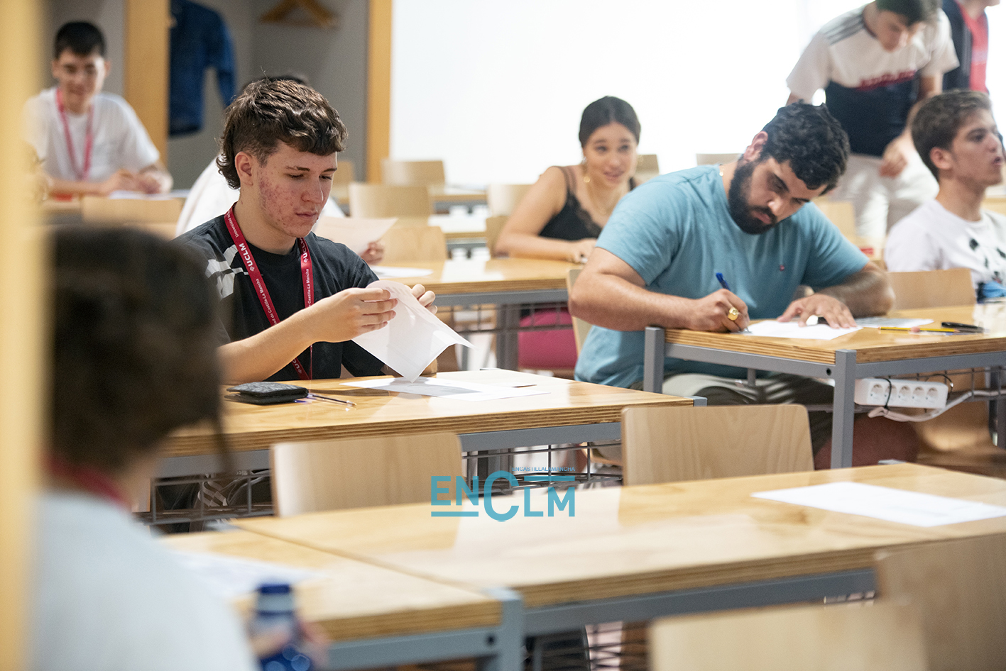 Estudiantes realizando la EvAU en el Campus de la UCLM en Toledo.