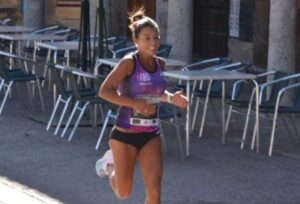 Gemma Arenas, corriendo el Medio Maratón de Almagro. Foto: Gemma Arenas.