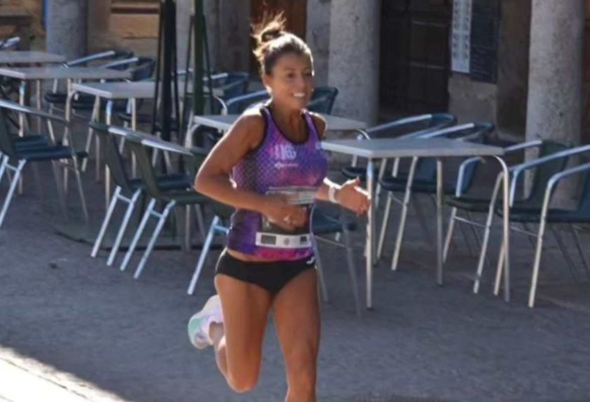 Gemma Arenas, corriendo el Medio Maratón de Almagro. Foto: Gemma Arenas.