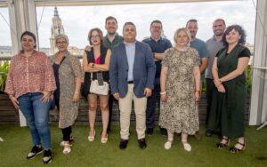 Luis Manuel Monforte y miembros de la Ejecutiva de UGT Castilla