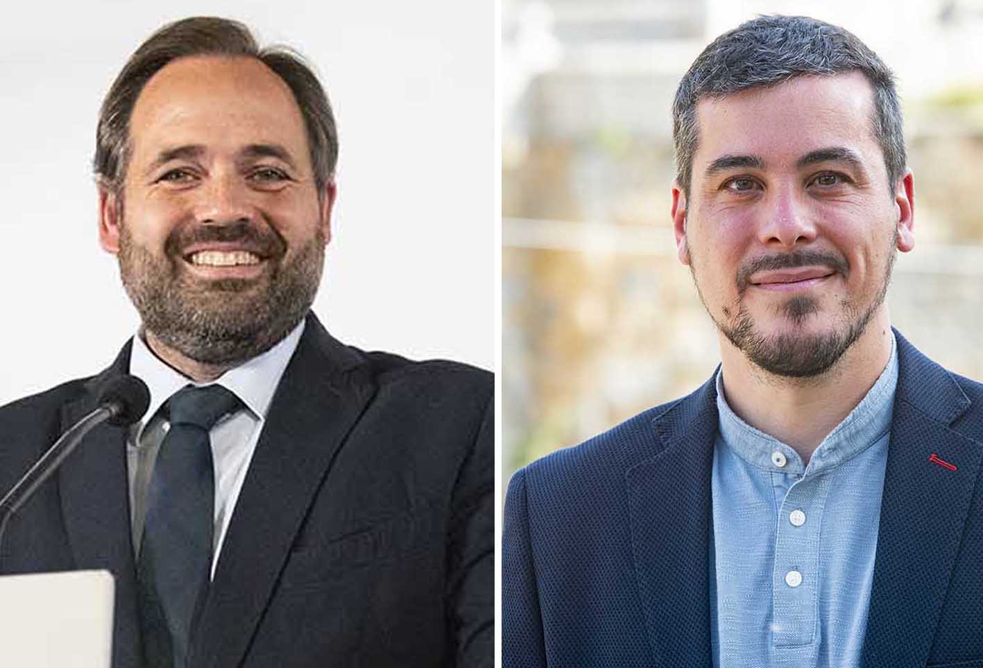 El presidente del PP de CLM, Paco Núñez, y el coordinador autonómico de Podemos CLM, José Luis García Gascón.