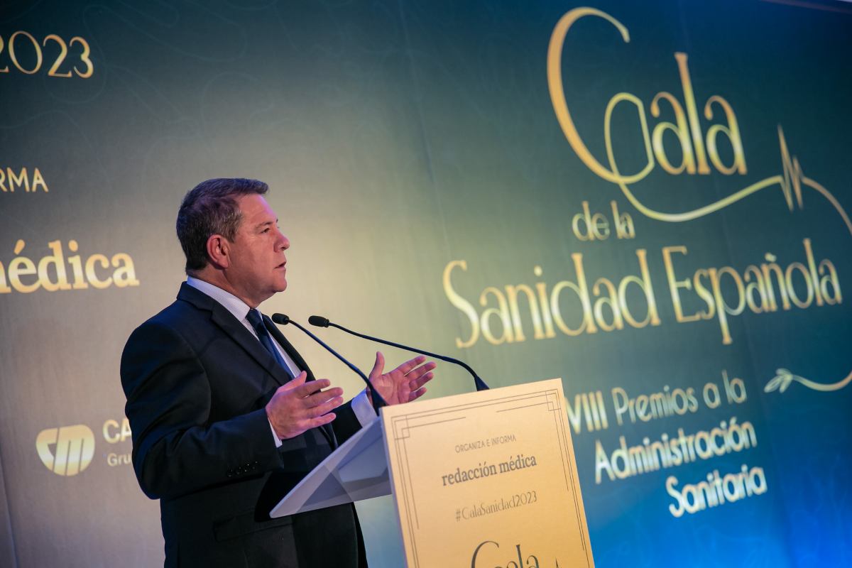 El presidente de Castilla-La Mancha, Emiliano García-Page, asiste a la Gala de la Sanidad Española, organizada por ‘Redacción Médica’. (Fotos: D. Esteban González // JCCM).