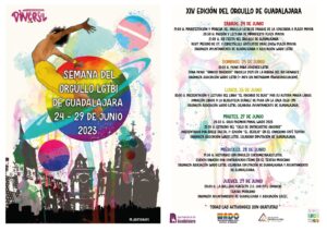 Cartel semana orgullo LGTBI realizado por Bertógrafo, artista de la provincia