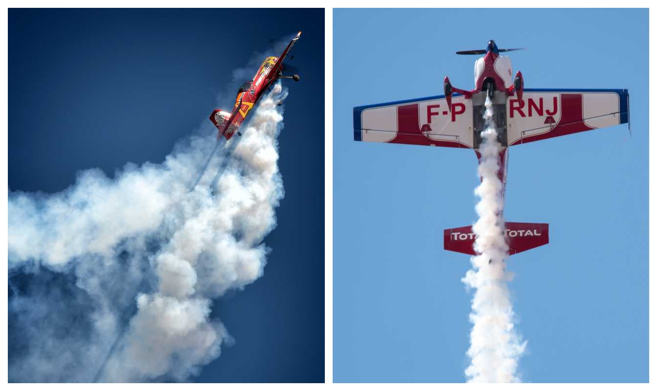 Imágenes de archivo de los aviones del campeonato de España de Vuelos Acrobáticos, avion,