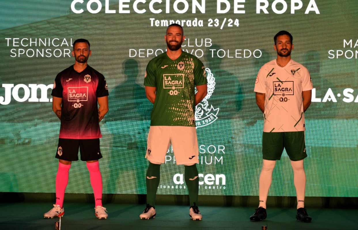 Las nuevas equipaciones del CD Toledo. Foto: CD Toledo.