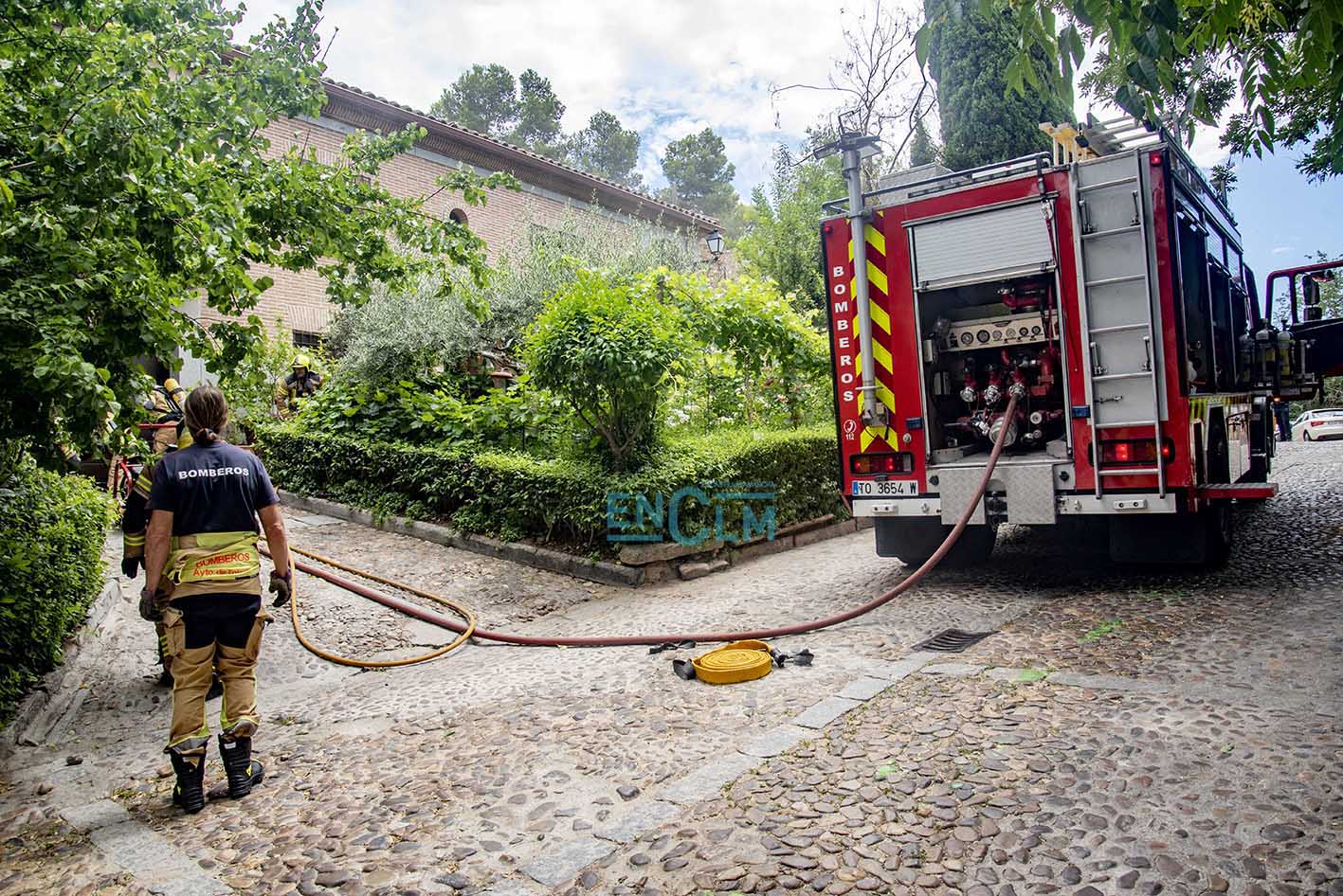 Incendio en una vivienda de Toledo. Foto: Rebeca Arango.