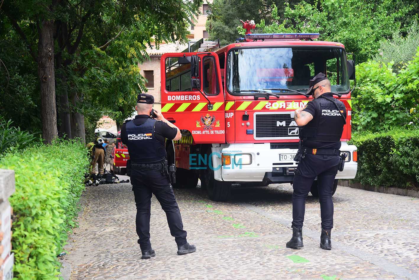 Incendio en una vivienda de Toledo. Foto: Rebeca Arango.