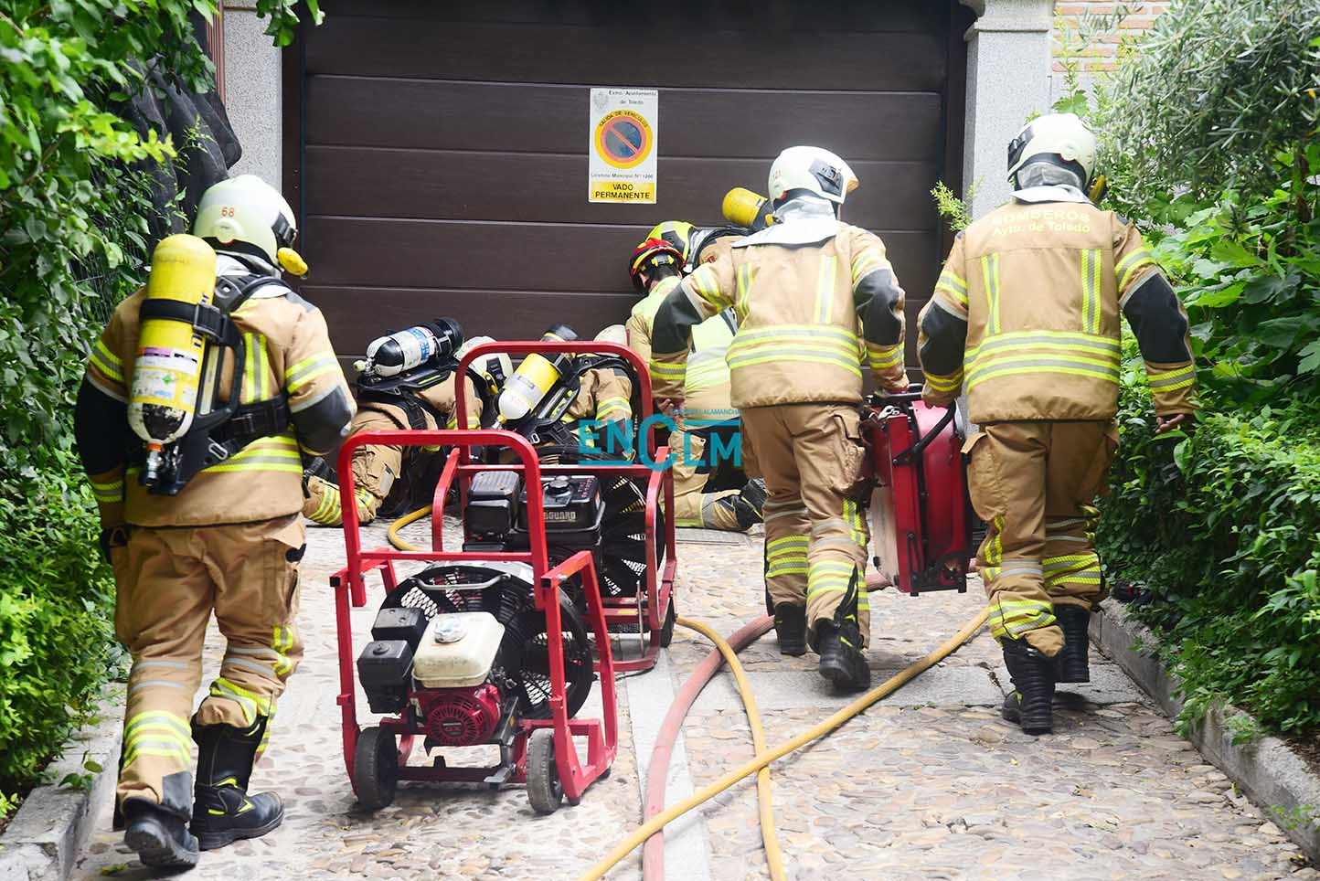 Incendio en una vivienda de Toledo. Foto: Rebeca Arango.