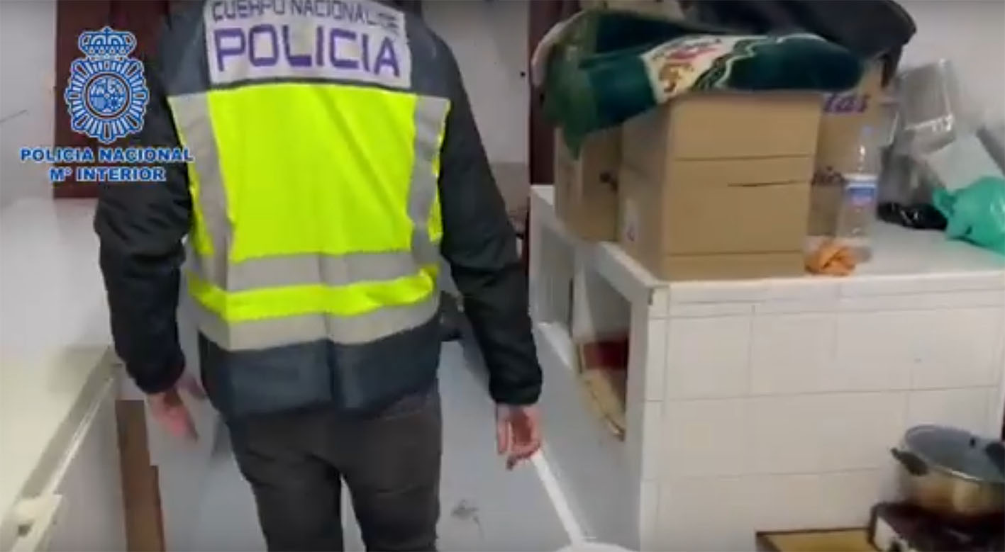 La Policía desarticuló a la banda de explotadores laborales. Captura de vídeo de la Policía Nacional.