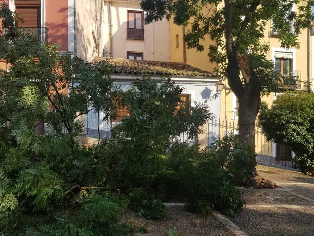 Desprendimiento por tormenta en Cuenca