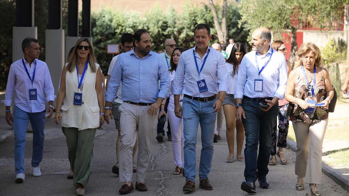 La comitiva del PP votando en Toledo. Foto: PP CLM.