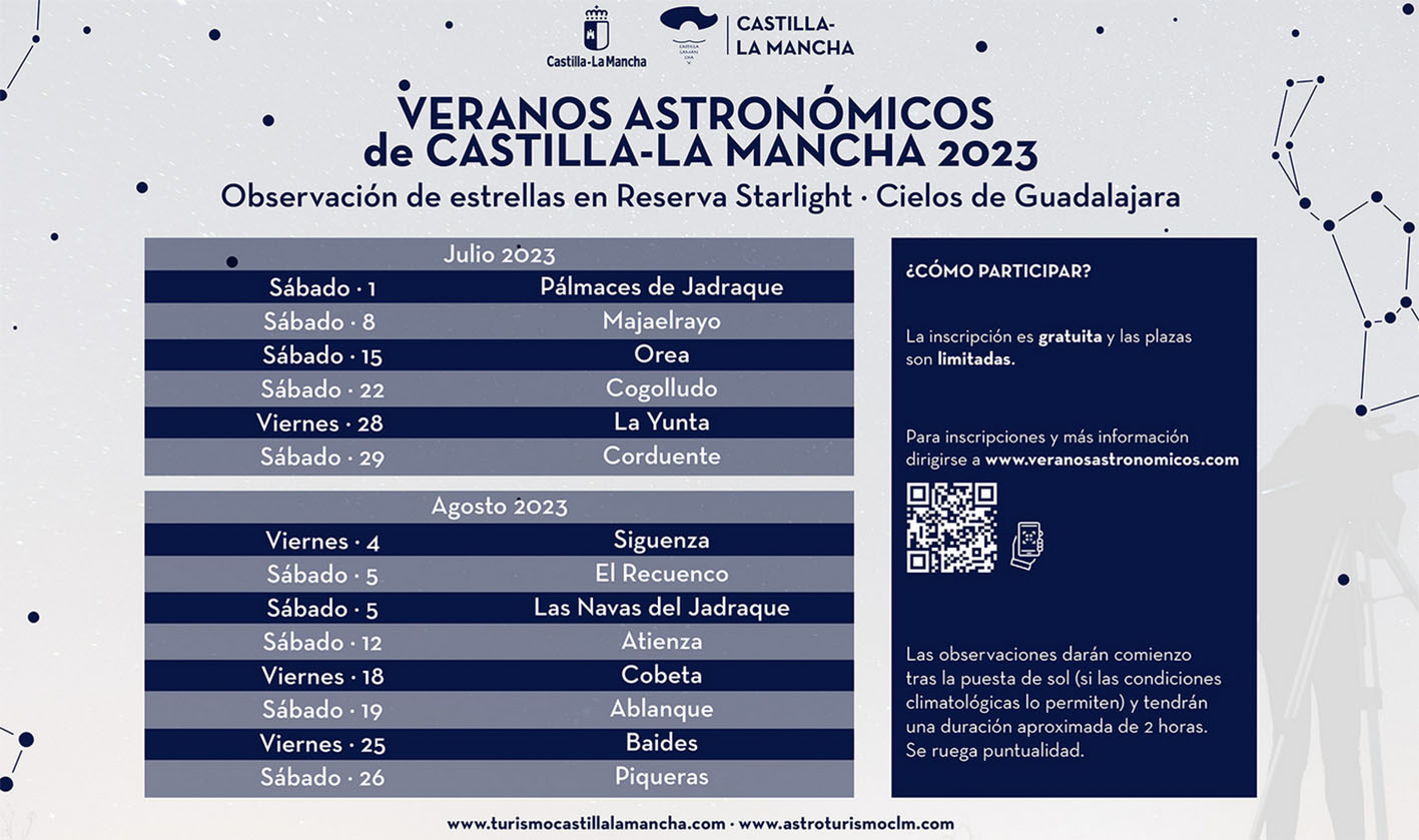 Observación de estrellas en los cielos de la provincia de Guadalajara.