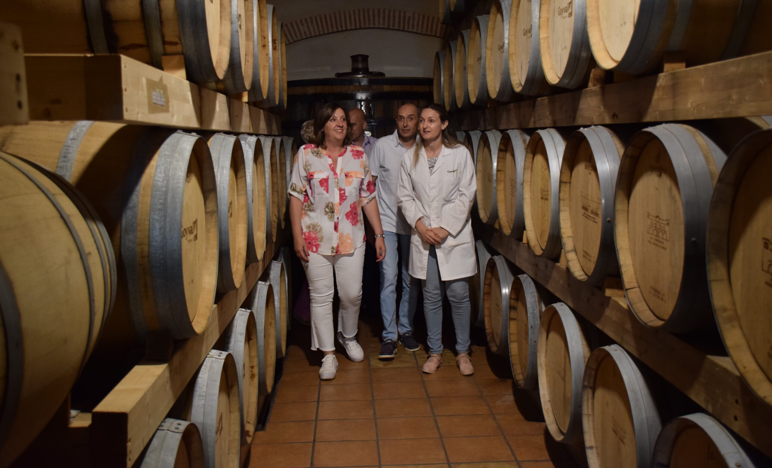 Patricia Franco, durante su visita a una empresa de Madrigueras (Albacete).