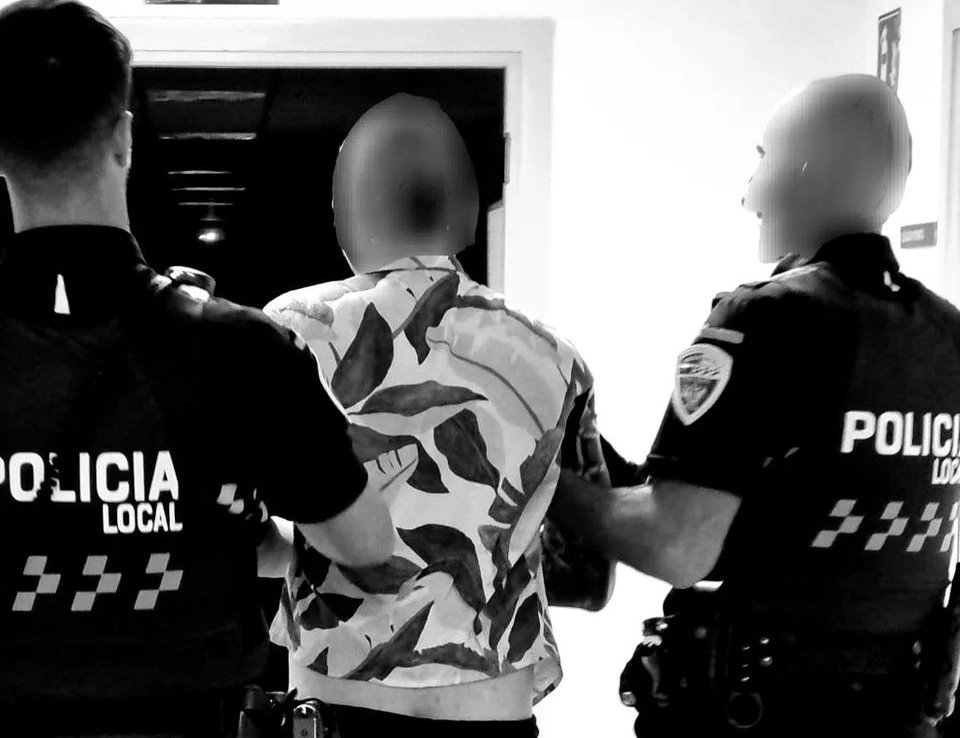 Uno de los detenidos por la Policía Local de Toledo. Foto: Facebook de la Policía Local.