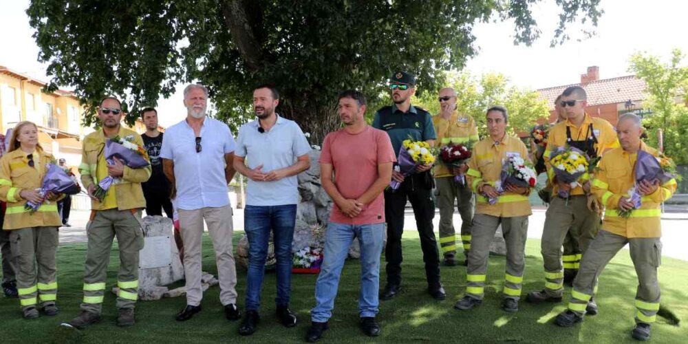 Homenaje en Cogolludo a las víctimas del incendio de Riba de Saelices en 2005.
