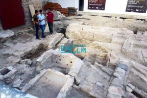 Plaza situada en el Corral de Don Diego, en Toledo, donde se están realizando las excavaciones. Foto: Rebeca Arango.
