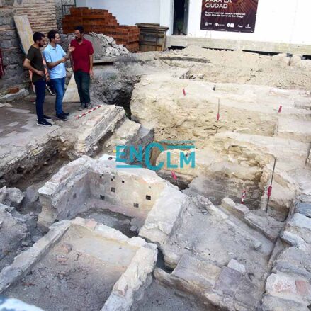 Plaza situada en el Corral de Don Diego, en Toledo, donde se están realizando las excavaciones. Foto: Rebeca Arango.