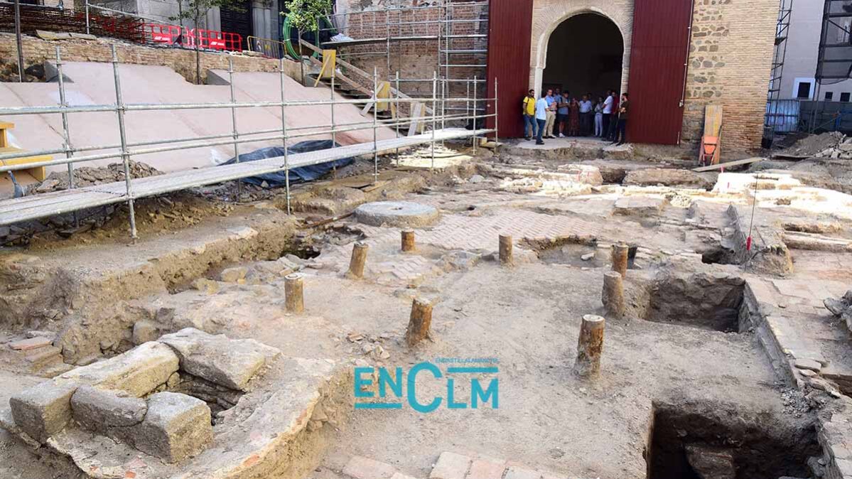 Plaza situada en el Corral de Don Diego, en Toledo, donde se están realizando las excavaciones. Foto: Rebeca Arango.