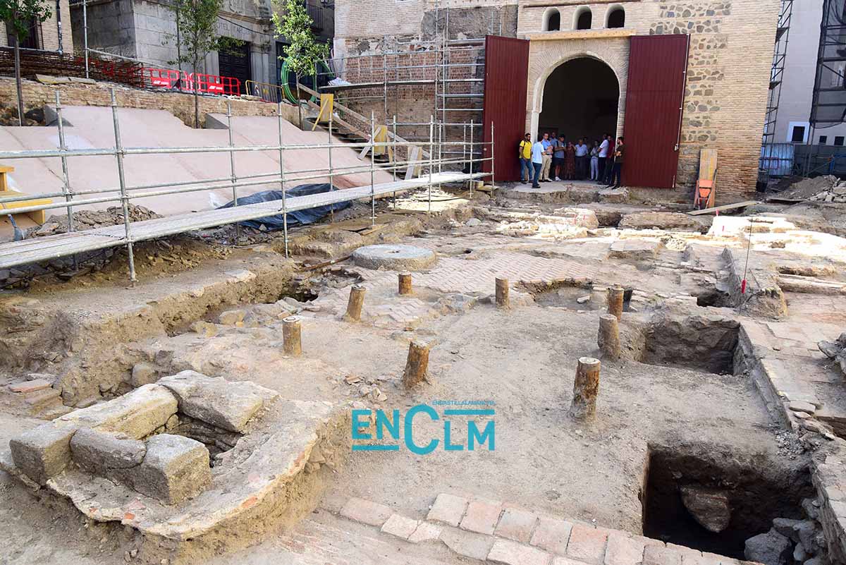 Plaza situada en el Corral de Don Diego, en Toledo, donde se están realizando las excavaciones. Foto: Rebeca Arango.