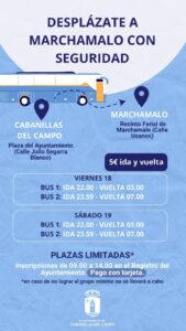 Cartel autobús a Marchamalo