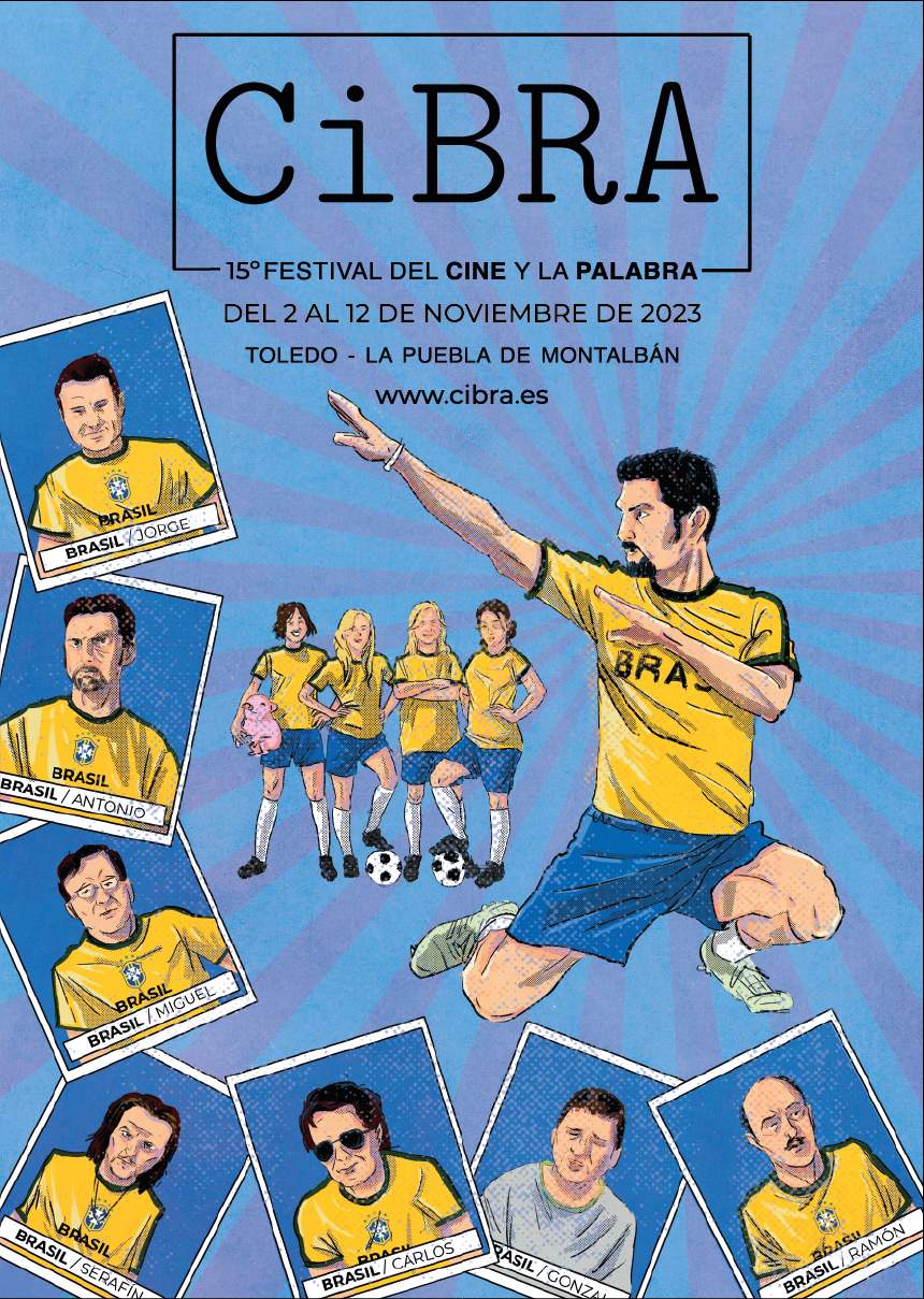 Cartel del 15 aniversario del Festival CiBRA, con el homenaje a "Días de Fútbol". 
