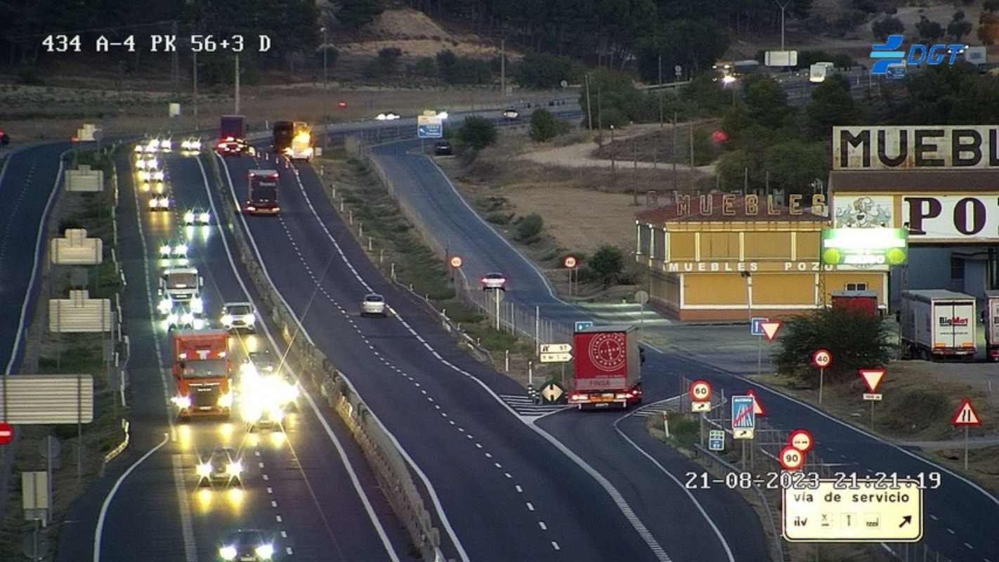 Imagen de la A-4, ya con un carril abierto al tráfico.