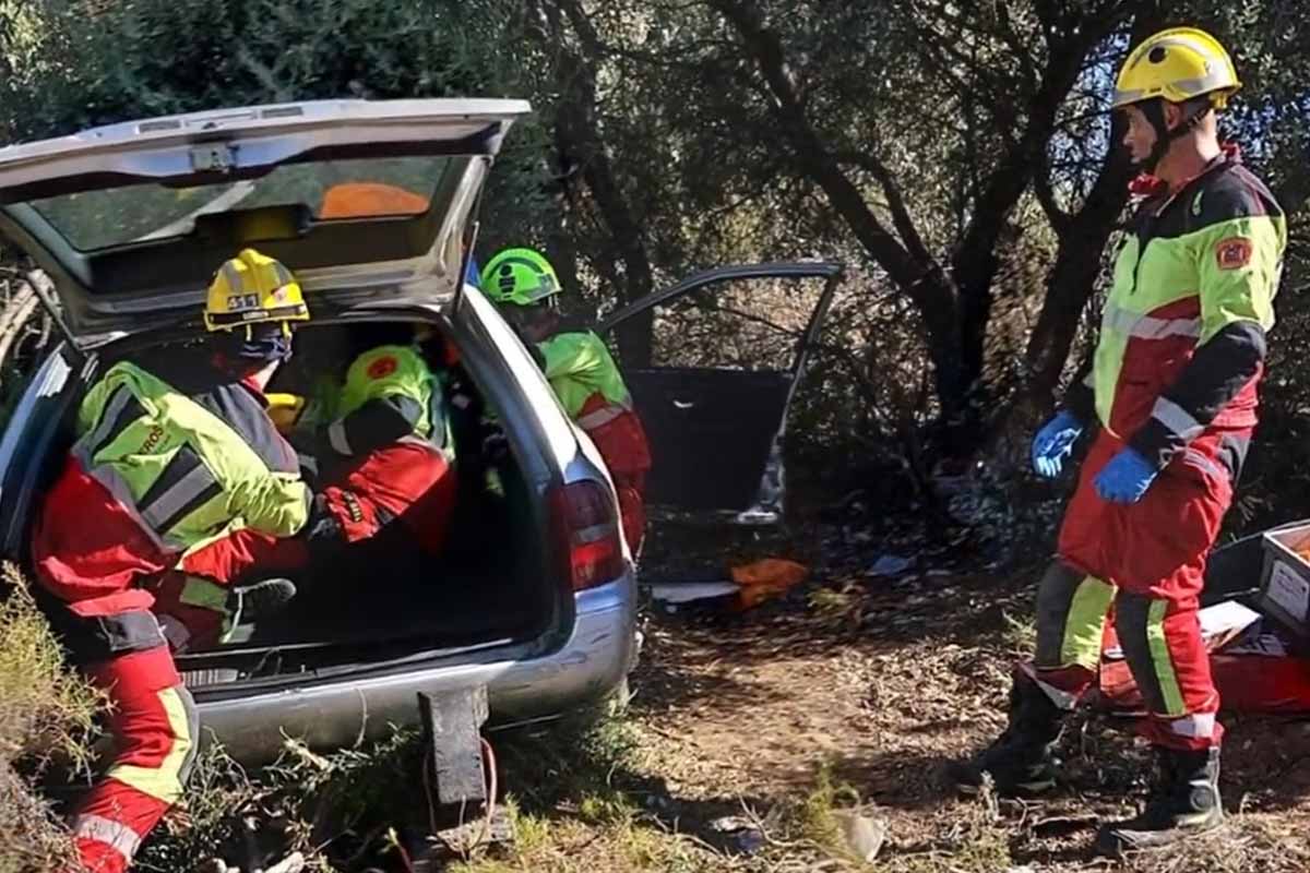 Captura de pantalla del vídeo del accidente de @cpeistoledo.