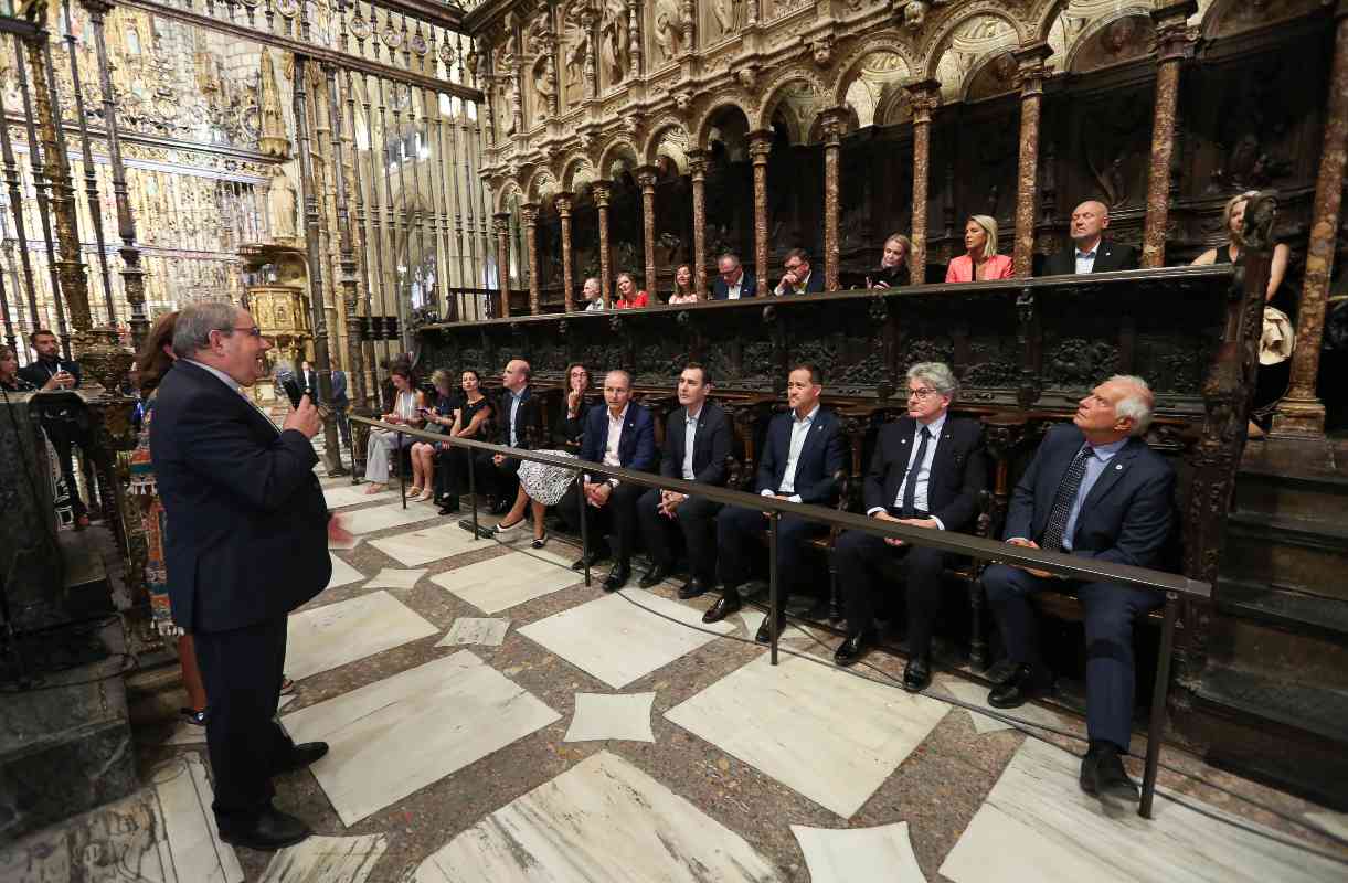 Los ministros de la UE, en la Catedral de Toledo.