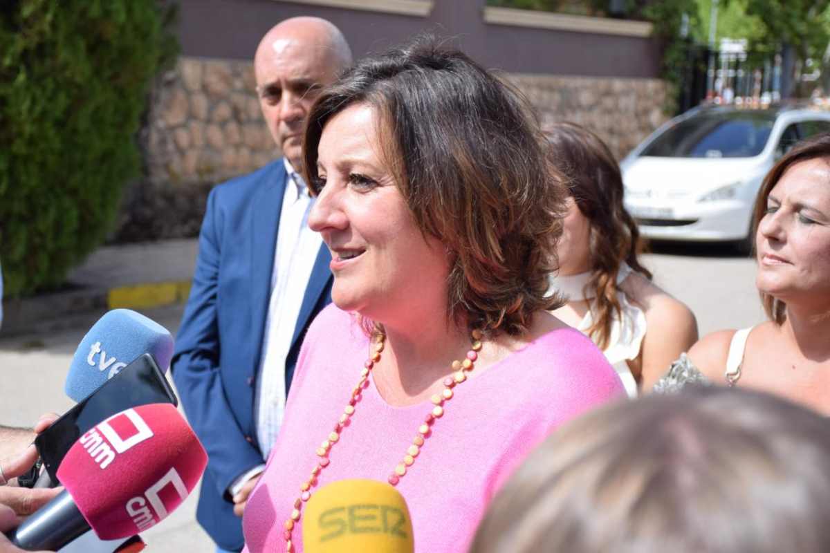 La consejera de Economía, Empresas y Empleo de la Junta regional, Patricia Franco, en su visita a Cuenca.