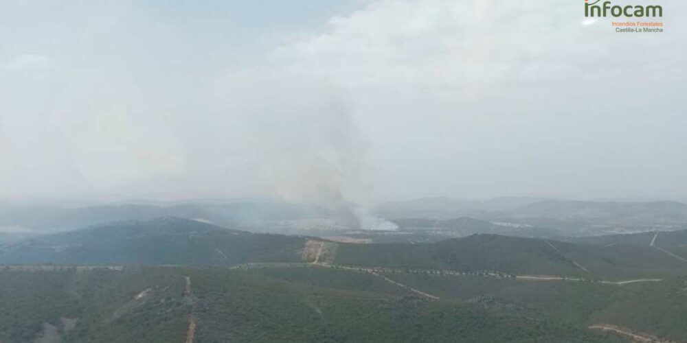 Imagen del incendio en Puebla de Don Rodrigo.