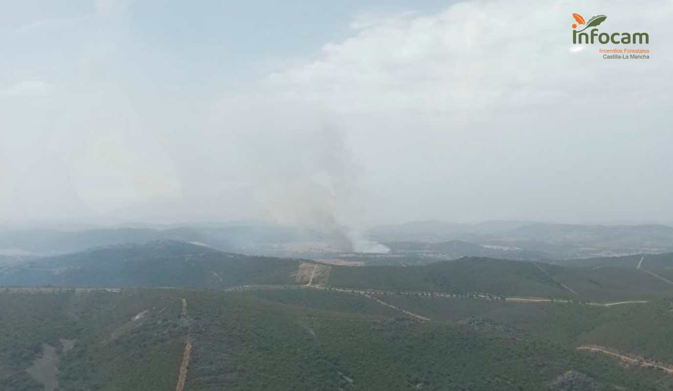 Imagen del incendio en Puebla de Don Rodrigo.