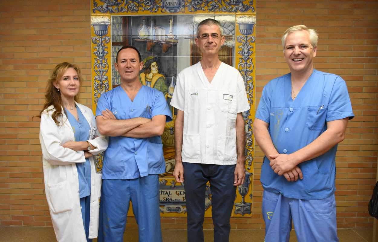 El equipo que desarrolla la nueva técnica en el Hospital Nuestra Señora del Prado, en Talavera.