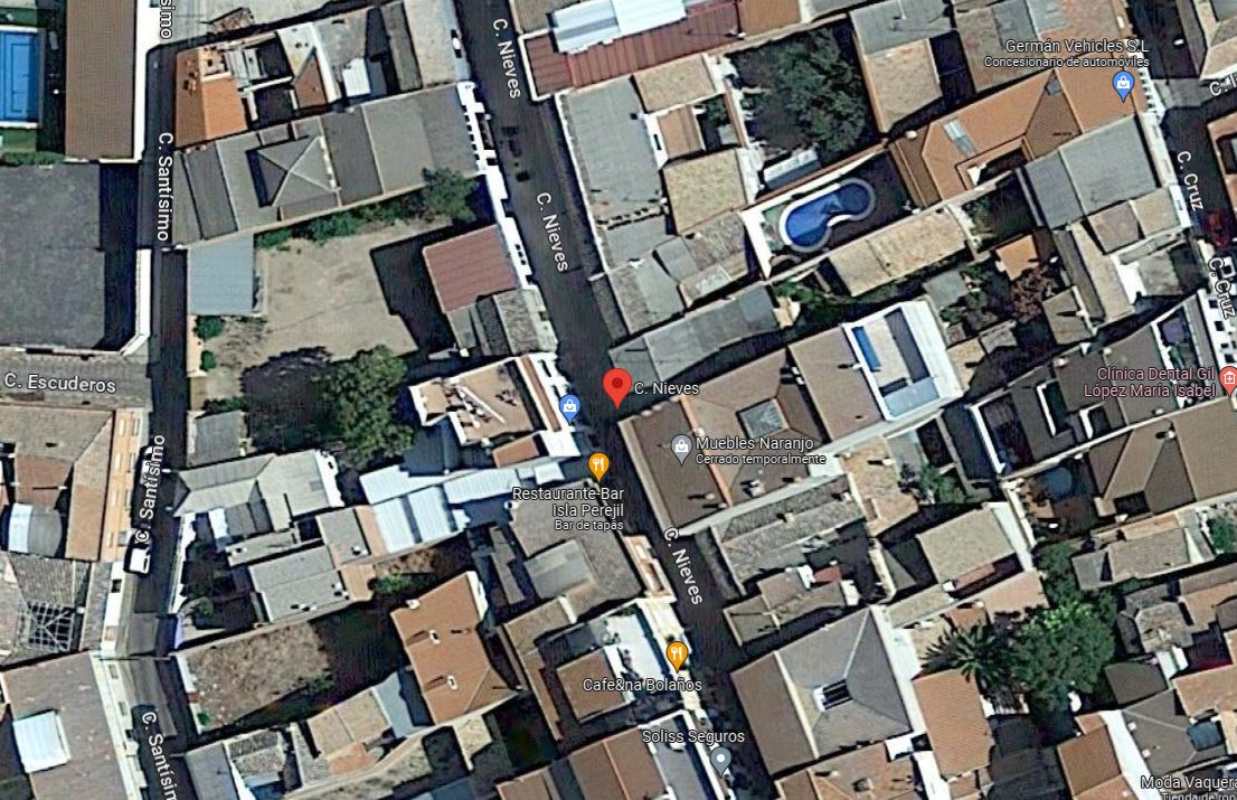 Pelea en la calle Nieves, en Bolaños de Calatrava (Ciudad Real). Imagen: Google Maps.