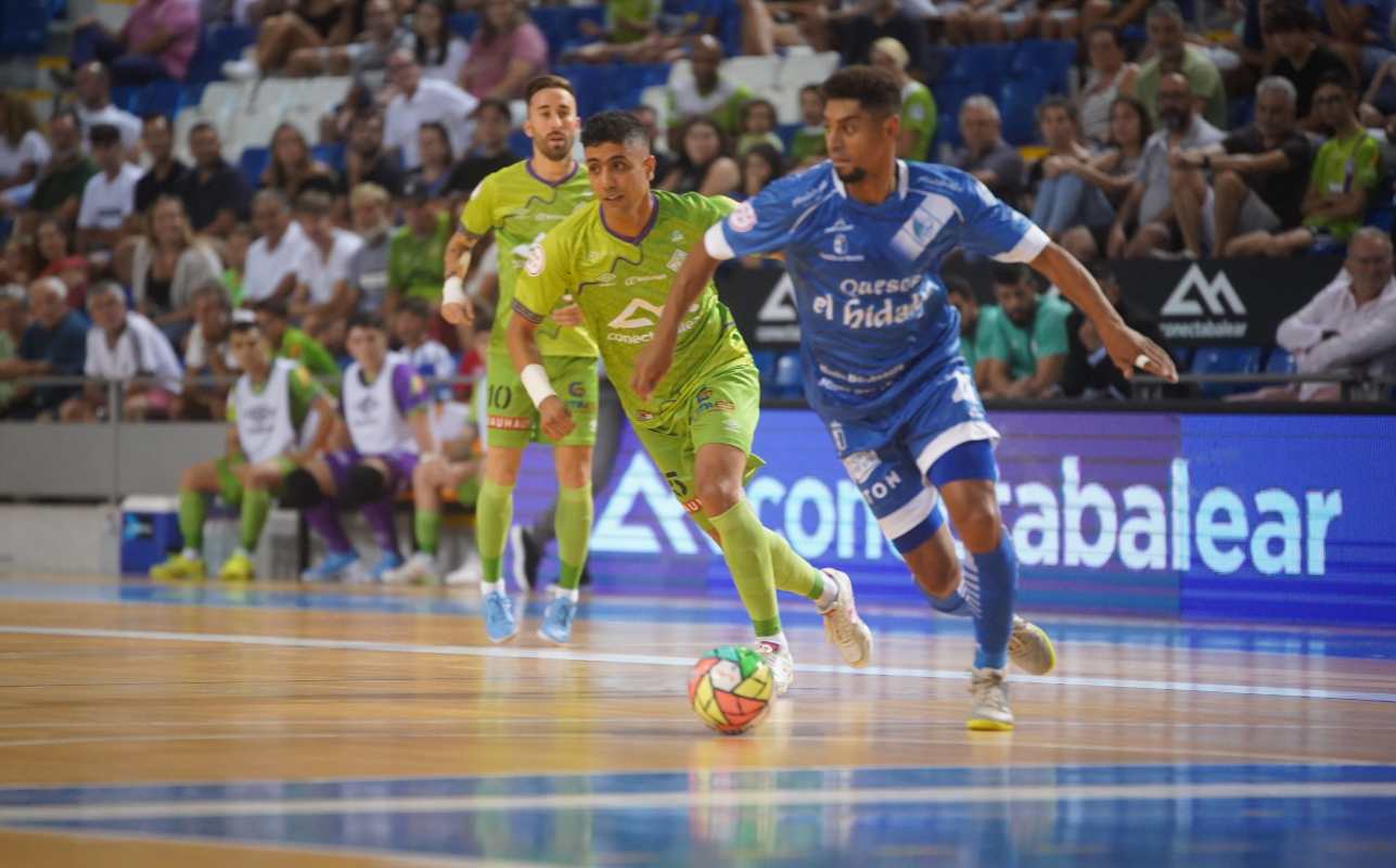 A pesar de la derrota, el Quesos El Hidalgo Manzanares no jugó mal en Palma. Foto: Palma Futsal.