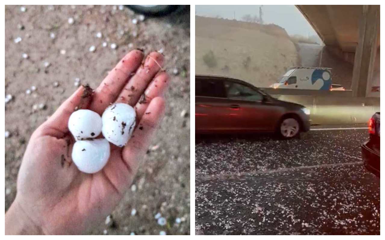 Imagen de las granizadas en Albacete.