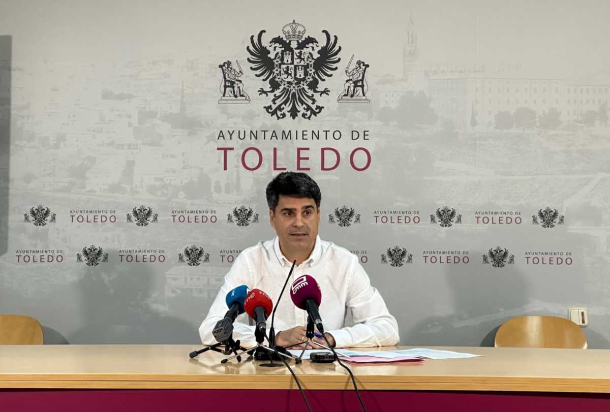 Rueda de prensa de Juanjo Alcalde, portavoz del Ayuntamiento de Toledo.
