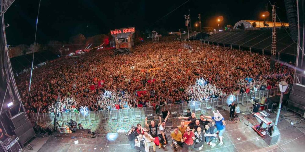 Imagen del concierto de La Pegatina en el Viña Rock 2023. Foto: Twitter de La Pegatina.