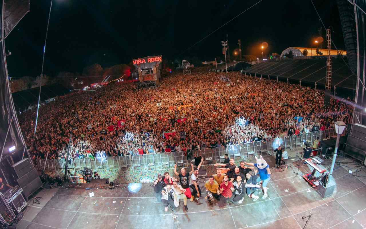 Imagen del concierto de La Pegatina en el Viña Rock 2023. Foto: Twitter de La Pegatina.