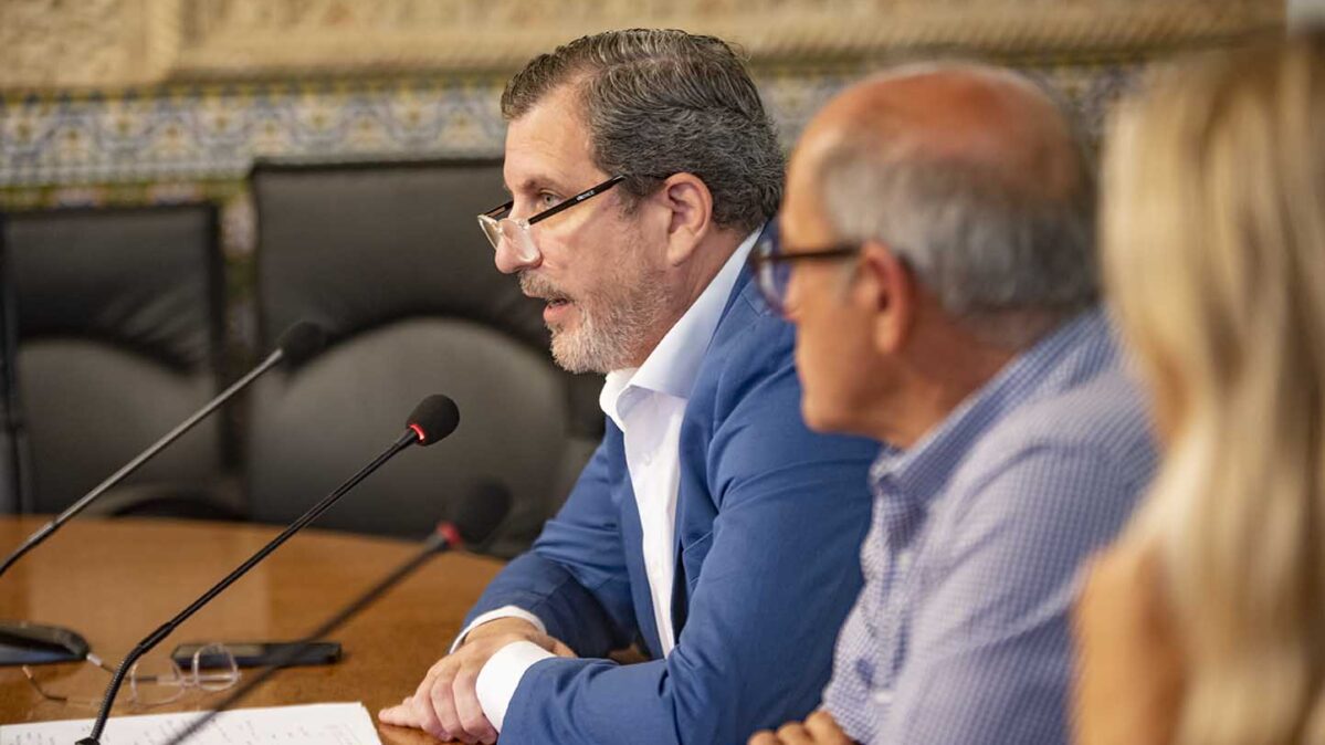 Rueda de prensa de Fedeto junto a la Asociación de Empresarios del Polígono de Toledo. Foto: Rebeca Arango.