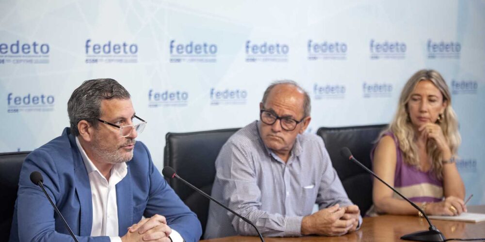 Rueda de prensa de Fedeto junto a la Asociación de Empresarios del Polígono de Toledo. Foto: Rebeca Arango.