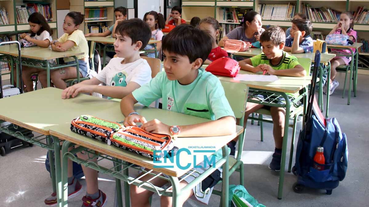 Vuelta al cole en un colegio de Olías del Rey (Toledo).