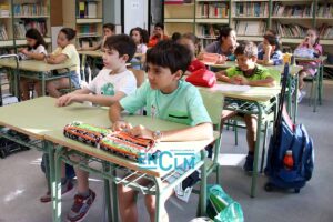 Vuelta al cole en un colegio de Olías del Rey (Toledo).