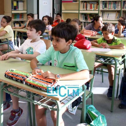 Vuelta al cole en un colegio de Olías del Rey (Toledo).