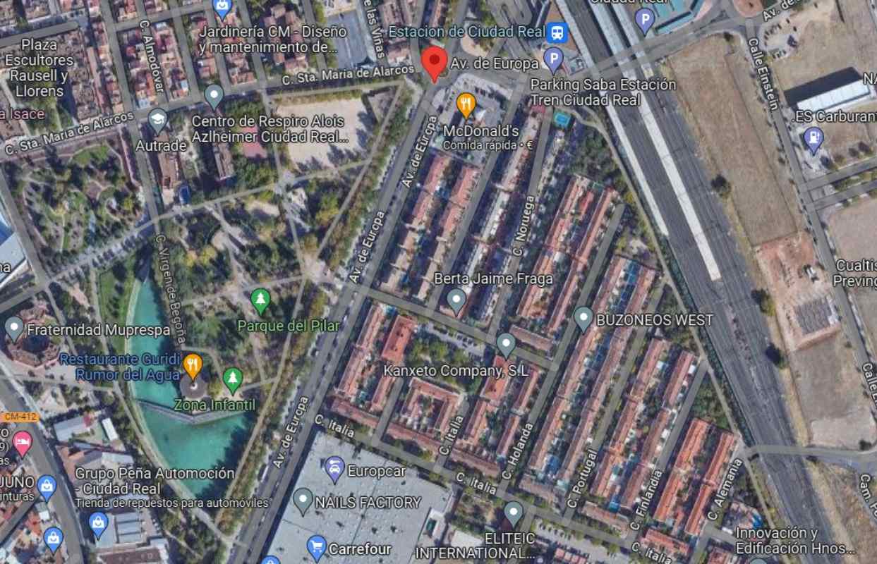 Dos supuestos ladrones fueron detenidos en la Avenida de Europa de Ciudad Real. Imagen: Google Maps.