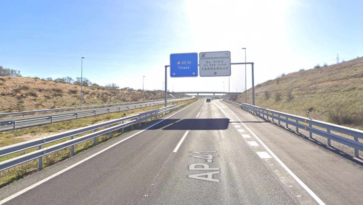 Autopista AP-41 a la altura de Carraque, en Toledo.