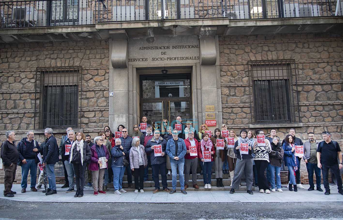 Concentración de CCOO Toledo en apoyo a Palestina.